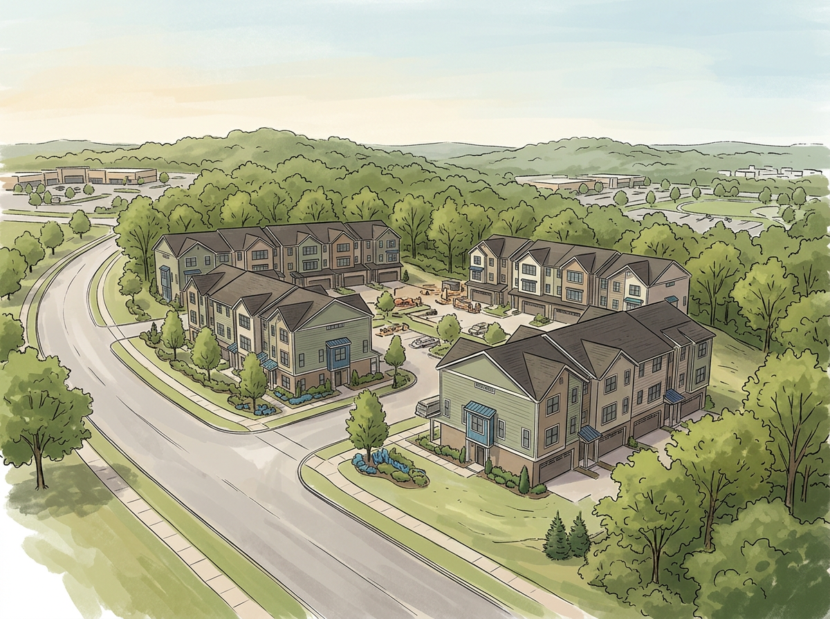 Lombardo Homes Proposes 74 Townhomes on Wooded Manchester Road Site in Wildwood