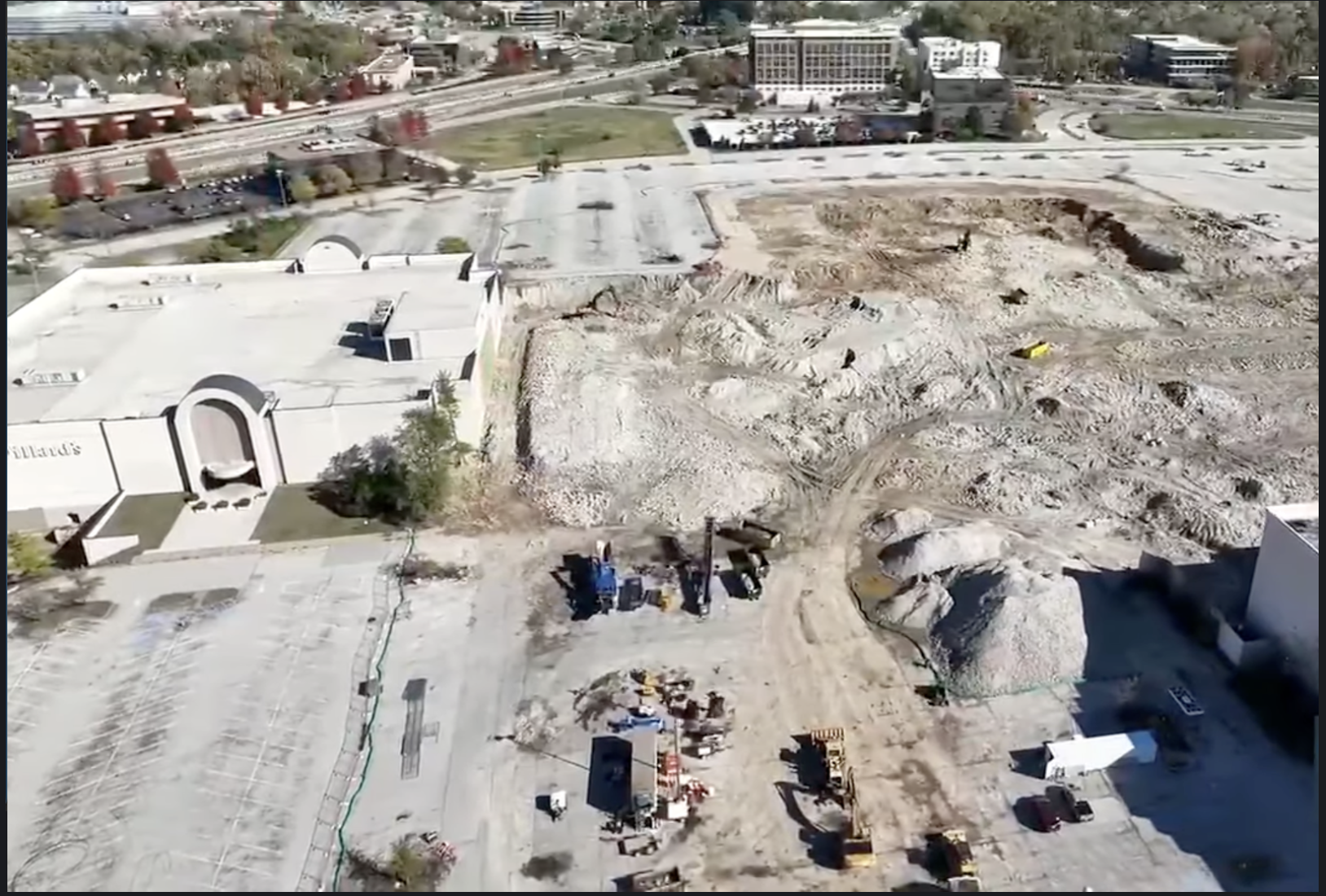 Underground Utility Work Advances at Former Chesterfield Mall Site