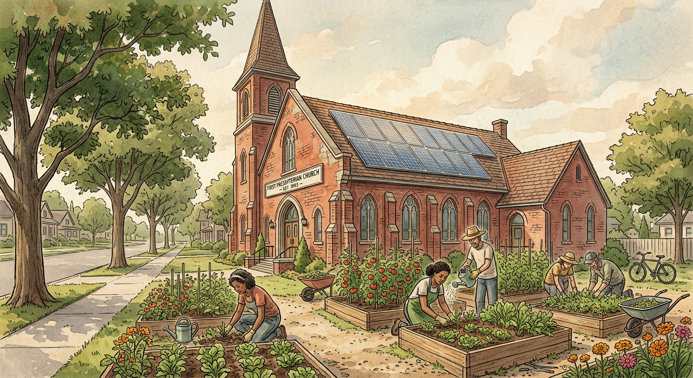 La Grange Church Earns National Sustainability Certification for Solar, Gardens, Outreach